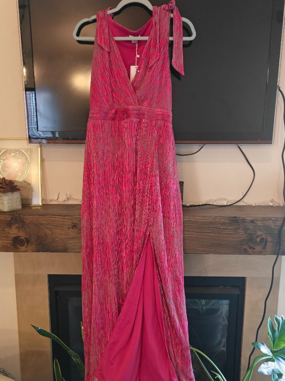 Pink Purple Shimmery Metallic Dress